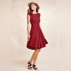 Anthropology Moulinette Soeurs South Shores dress in tangerine size XS